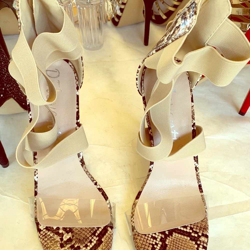 Snake Skin Design High Heels